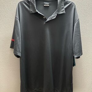 Nike Gray Performance Polo Shirt with Moisture-Wicking Fabric